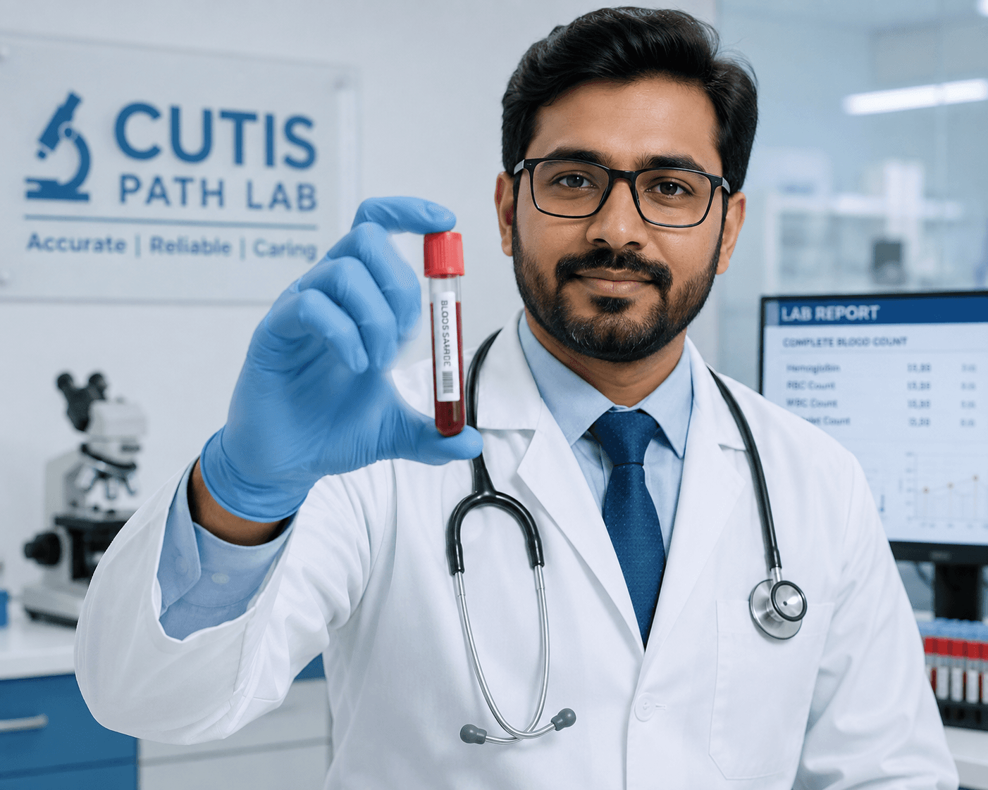 Cutis Path Lab pathologist at work